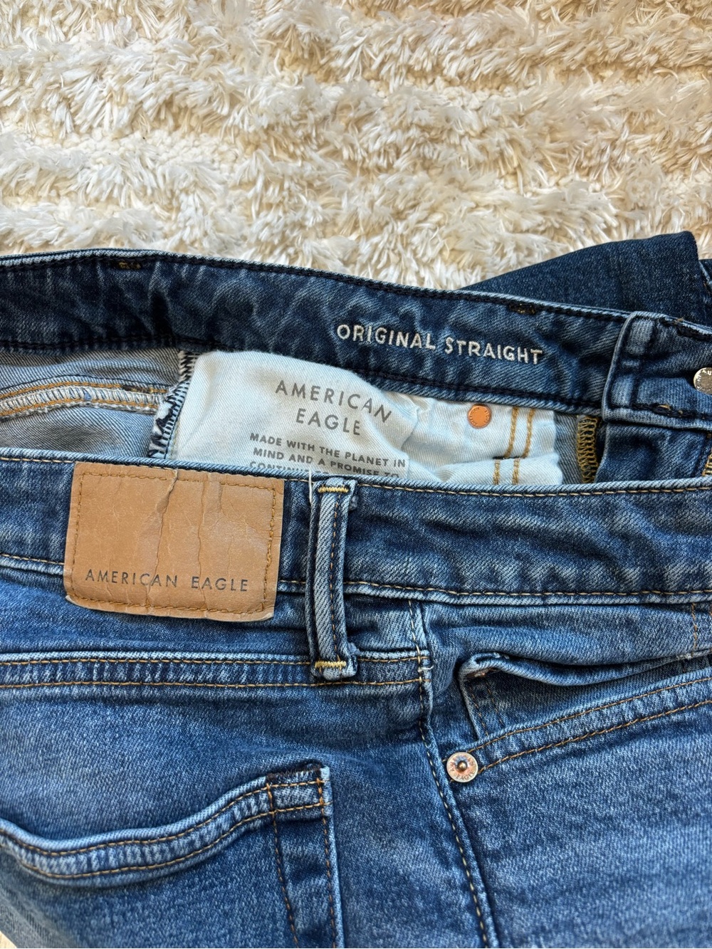 American Eagle Outfitters Men's Airflex+ Original Straight Jeans 32 x 32 - Picture 3 of 4